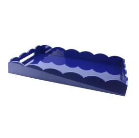 26x17 Scalloped Tray Navy