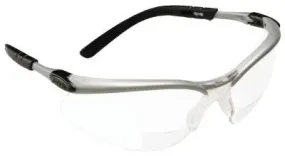 3M™ BX Safety Eyewear,  1.5 Diopter Polycarbon Hard Coat Lenses, Silver/Black Frame, 11374-00000-20