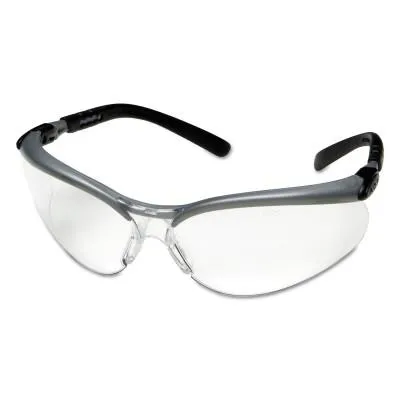 3M™ BX Safety Eyewear, Clear Lens, Anti-Fog, Hard Coat, Black/Silver Frame, Nylon, 11380-00000-20