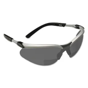 3M™ BX™ Safety Eyewear, Gray  1.5 Diopter Polycarbonate Hard Coat Lenses, Silver/Blk, 11377-00000-20