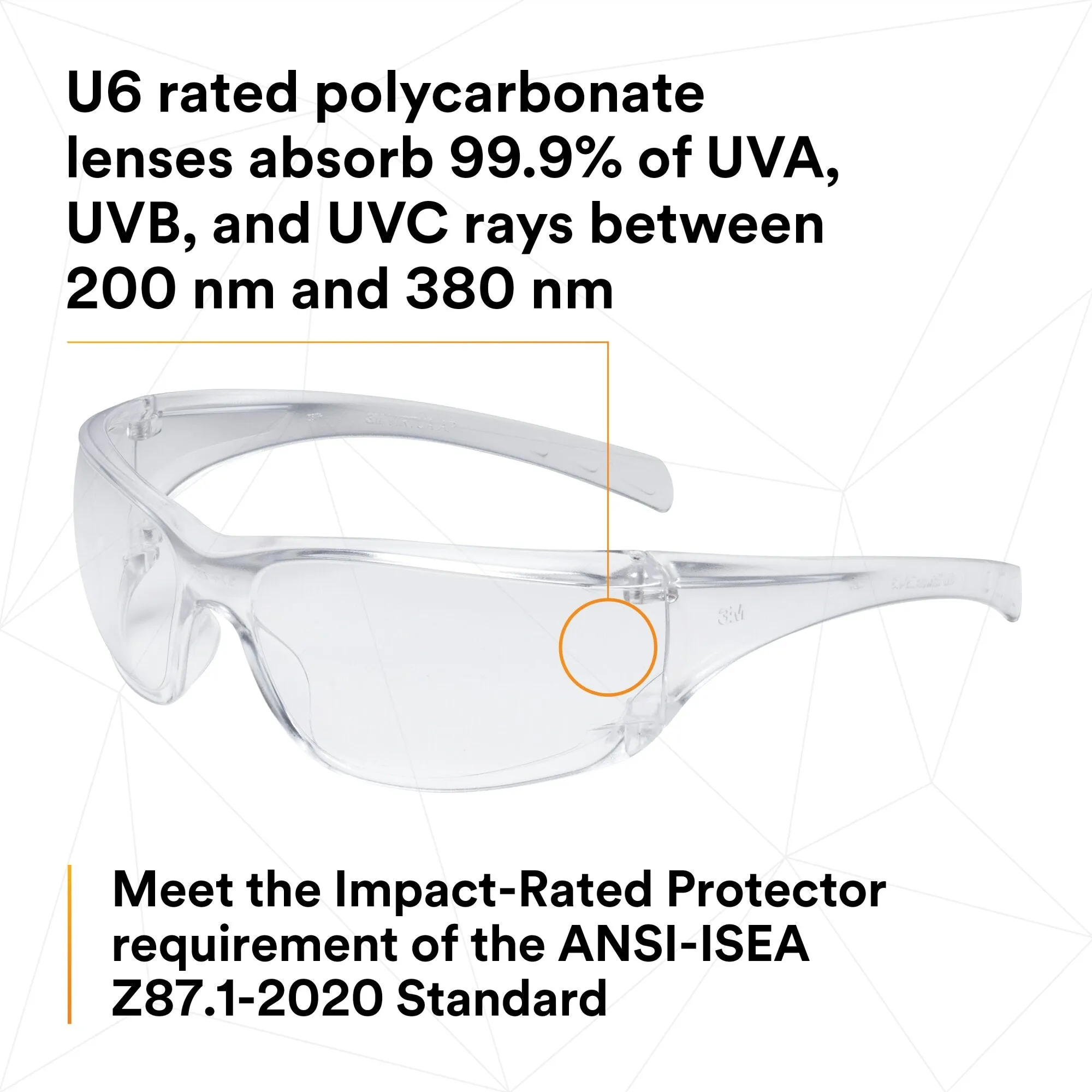 3M Virtua AP Protective Eyewear 11819-00000-20, Clear Hard Coat Lens