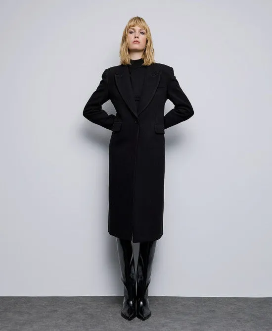 Access Fashion Black Tailored Long Coat