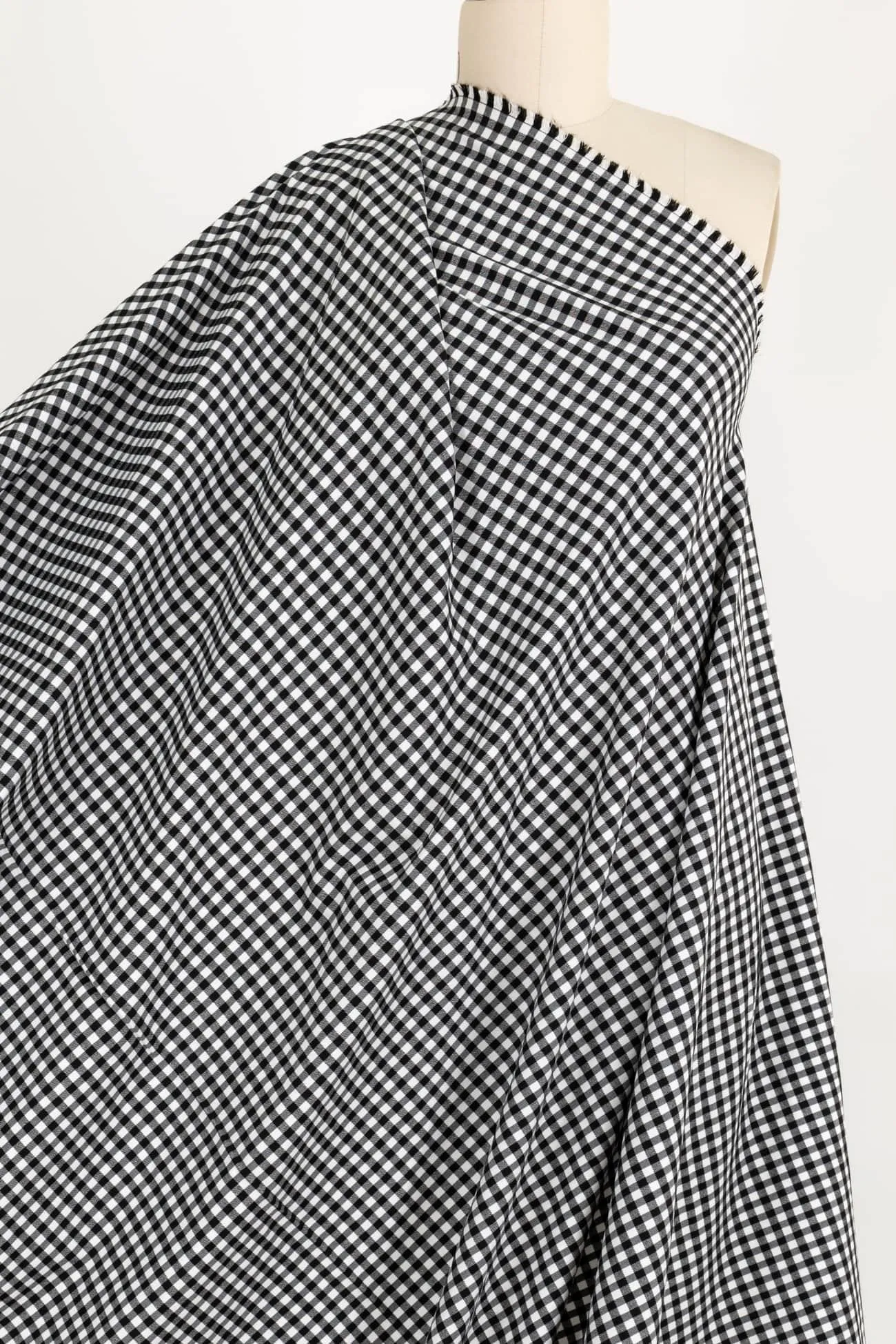 Ace Black And White Check Stretch Woven