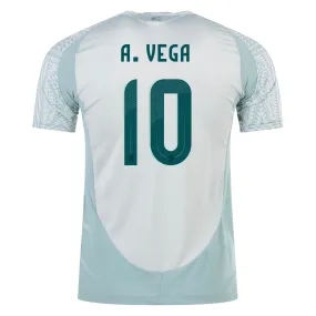 adidas Mens Mexico Authentic Alexis Vega Away Jersey 24/25 (Linen Green)