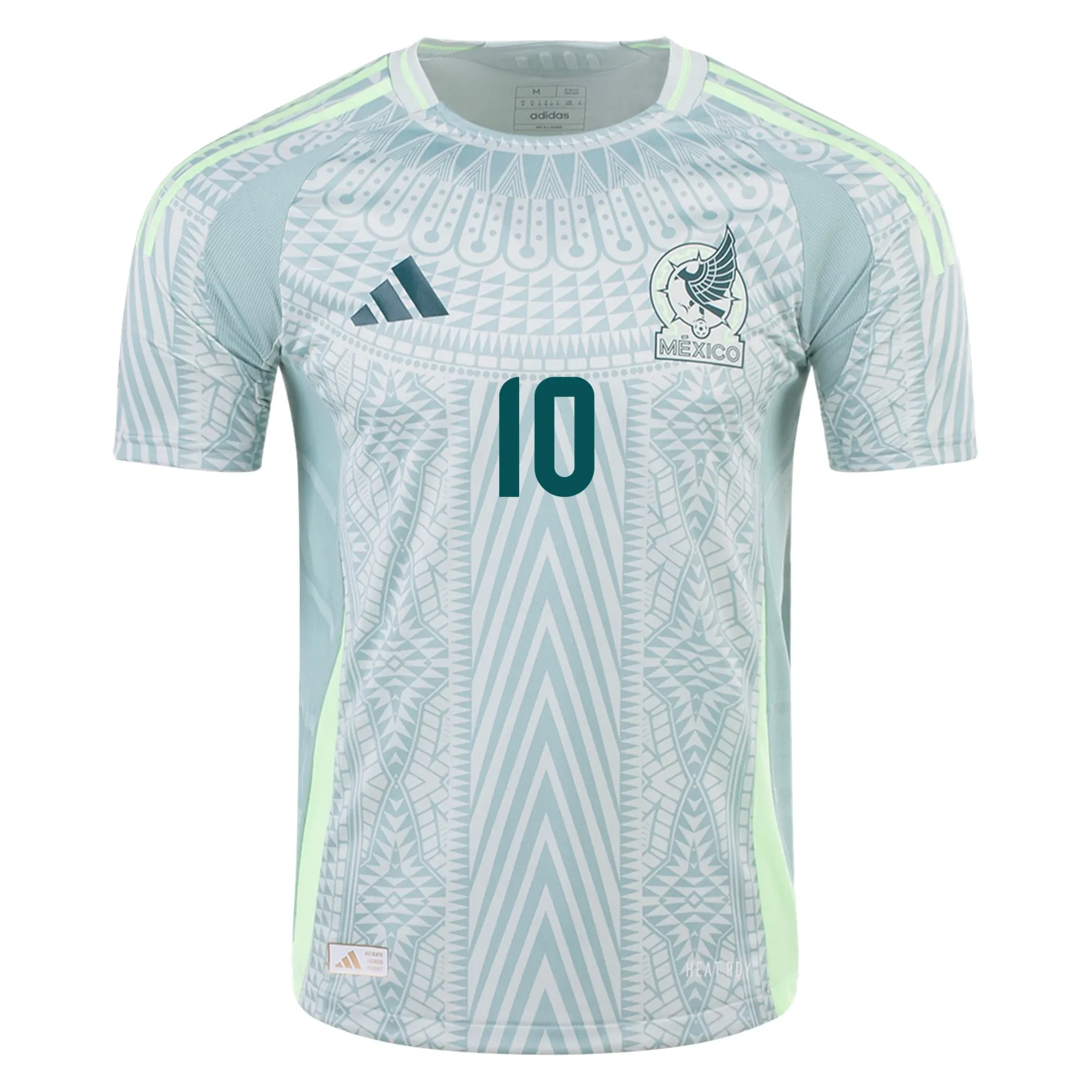 adidas Mens Mexico Authentic Alexis Vega Away Jersey 24/25 (Linen Green)