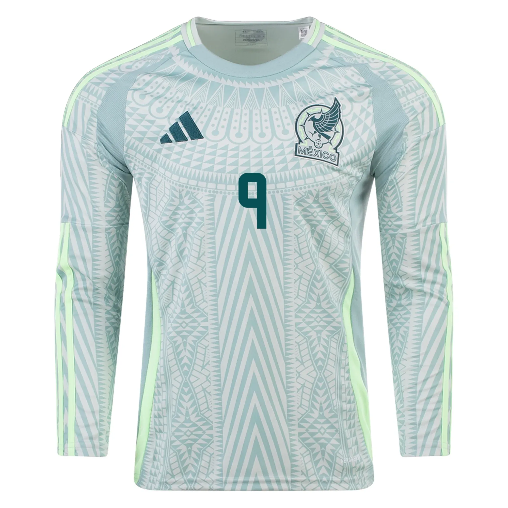 adidas Mens Mexico Raúl Jiménez Away Long Sleeve Jersey 24/25 (Linen Green)