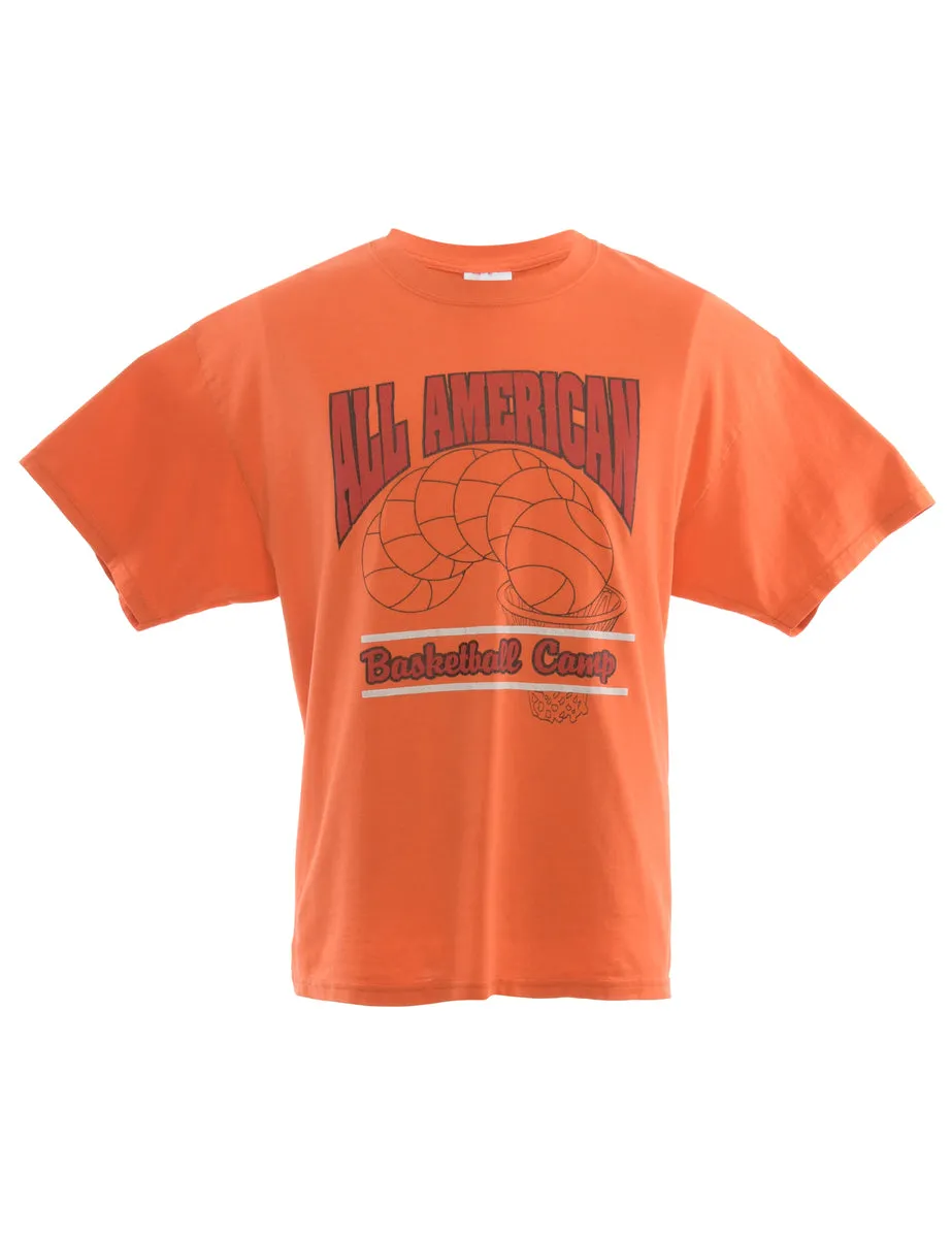 All American Basketball Sports T-shirt - L