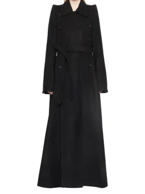 Ann Demeulemeester Structured Shoulder Belted Long Coat