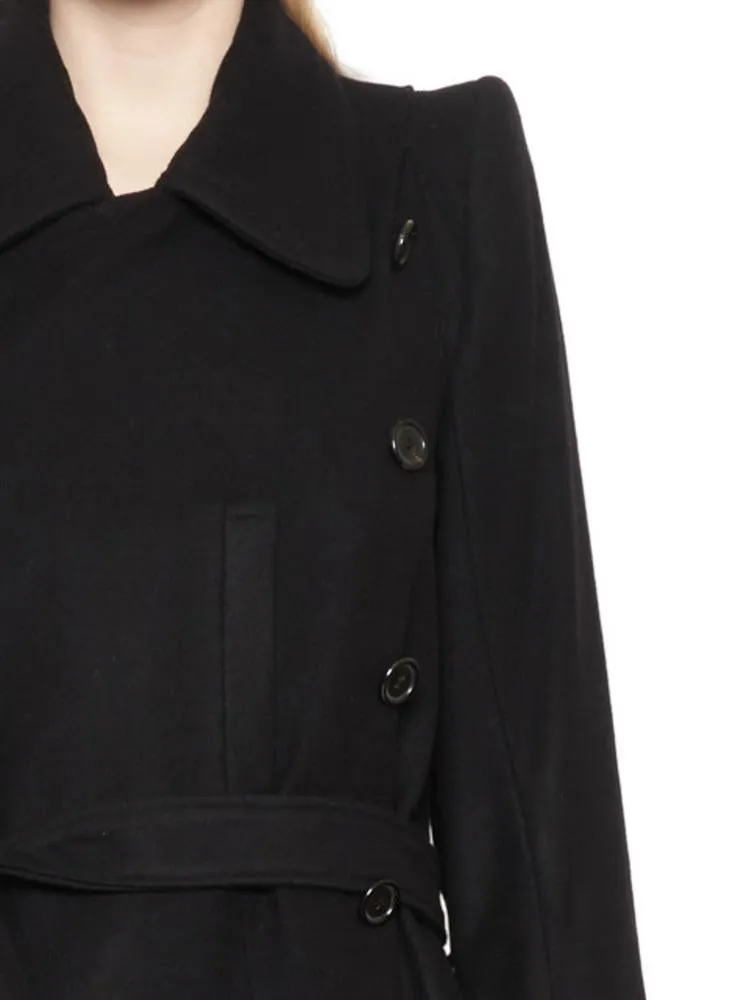 Ann Demeulemeester Structured Shoulder Belted Long Coat