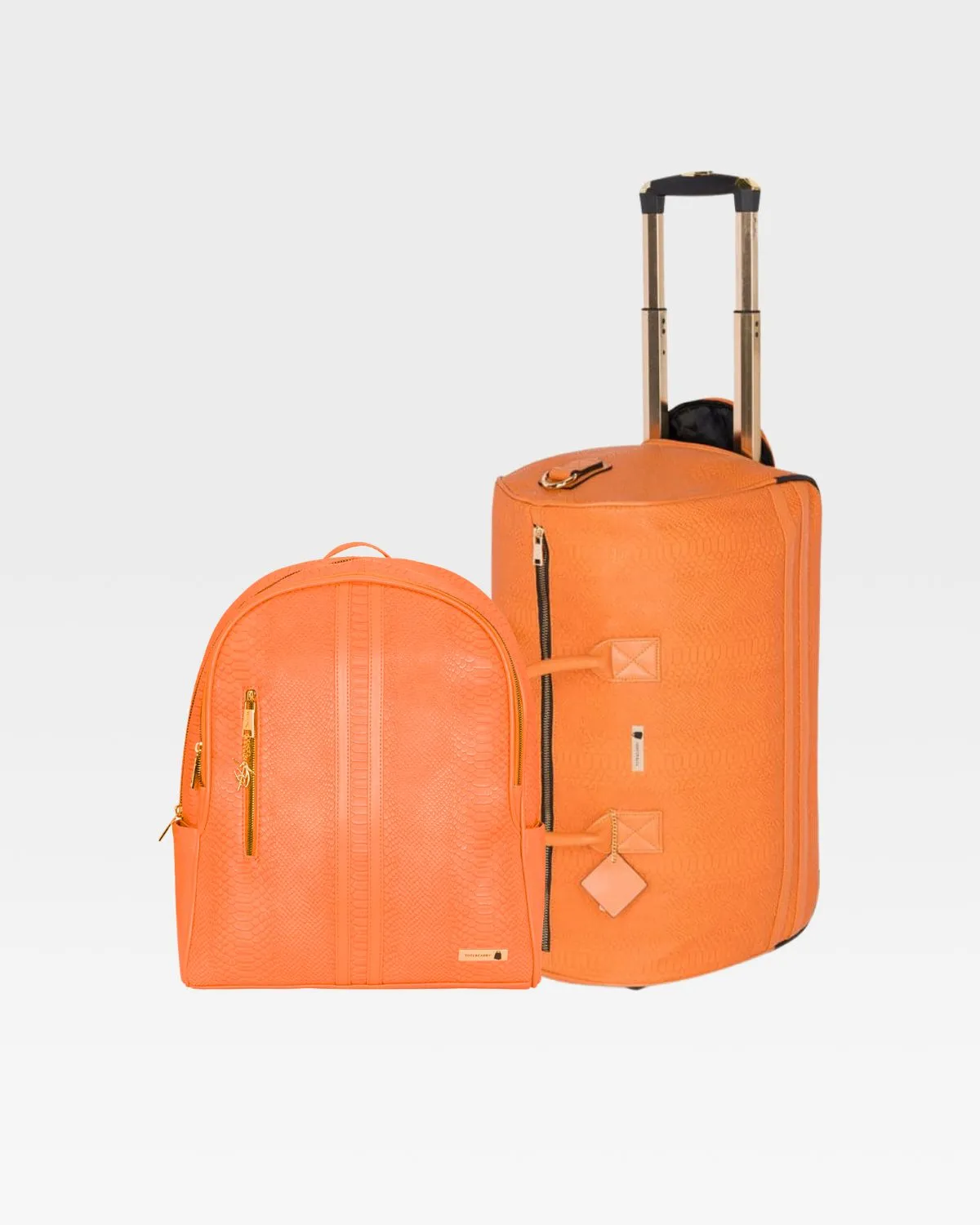 Apollo 1 Backpack & Rolling Duffle Bag Set in Tangerine