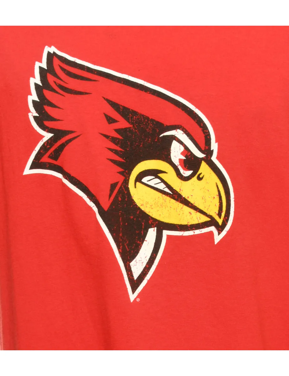 Arizona Cardinals Red Printed Sports T-shirt - L