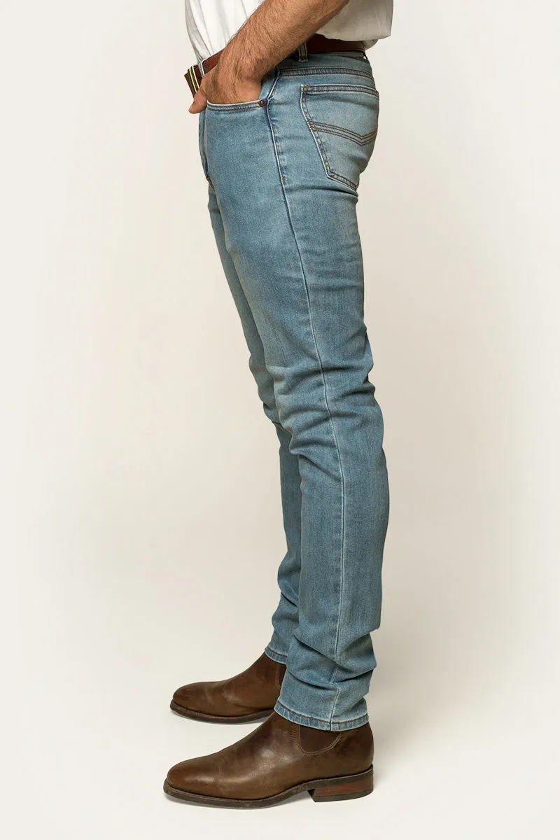 Austin Mens Slim Fit Jeans - Vintage Light Blue