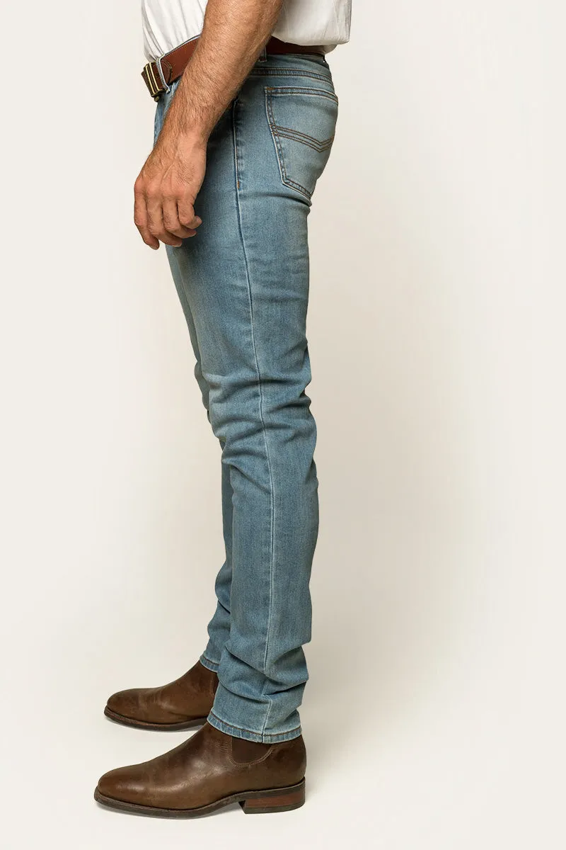 Austin Mens Slim Fit Jeans - Vintage Light Blue