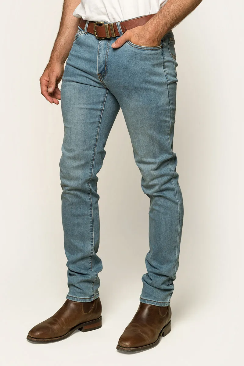 Austin Mens Slim Fit Jeans - Vintage Light Blue