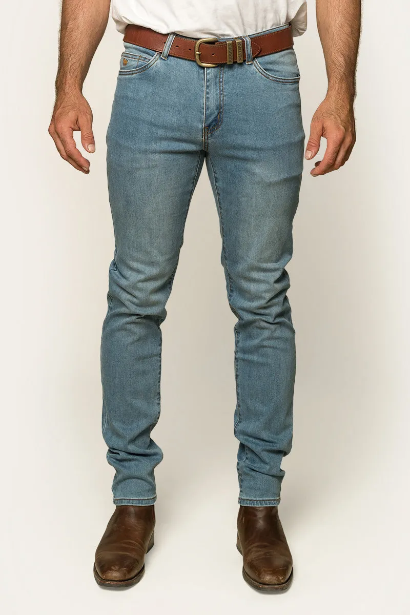 Austin Mens Slim Fit Jeans - Vintage Light Blue