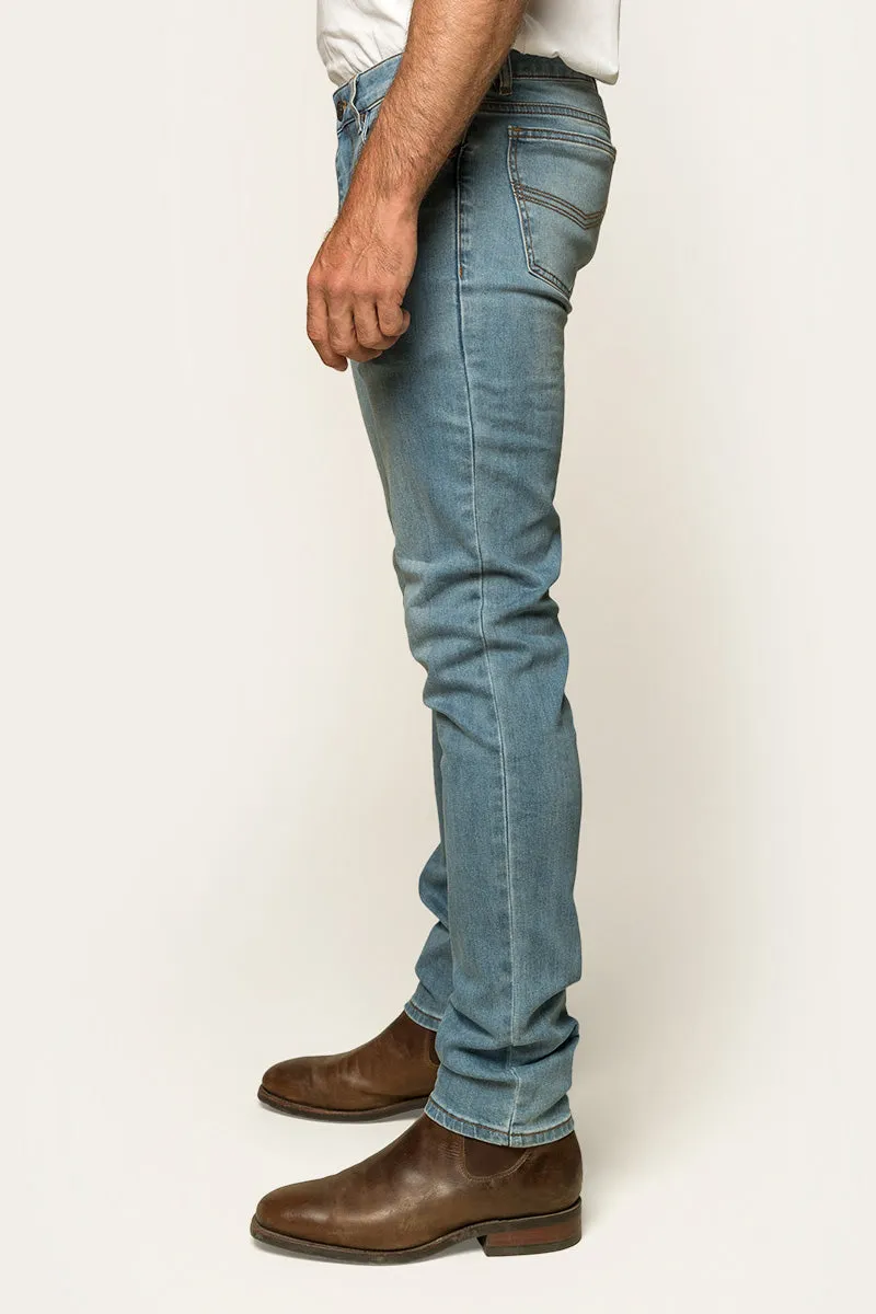 Austin Mens Slim Fit Jeans - Vintage Light Blue