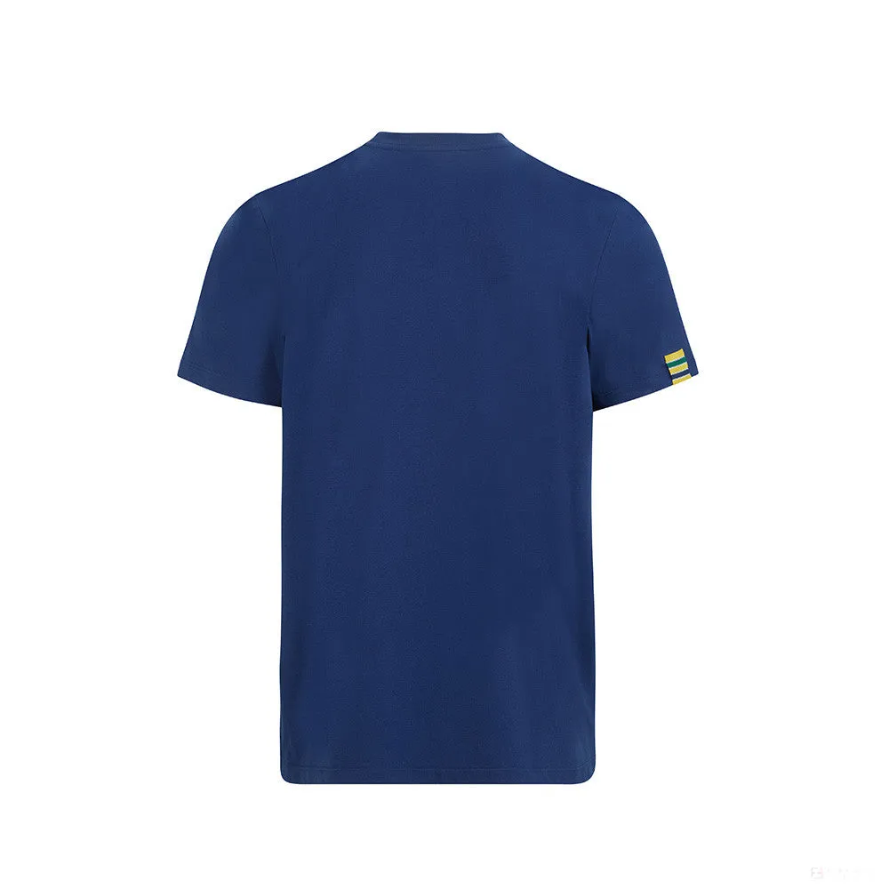 Ayrton Senna T-shirt, Brasil Flag, Blue, 2021