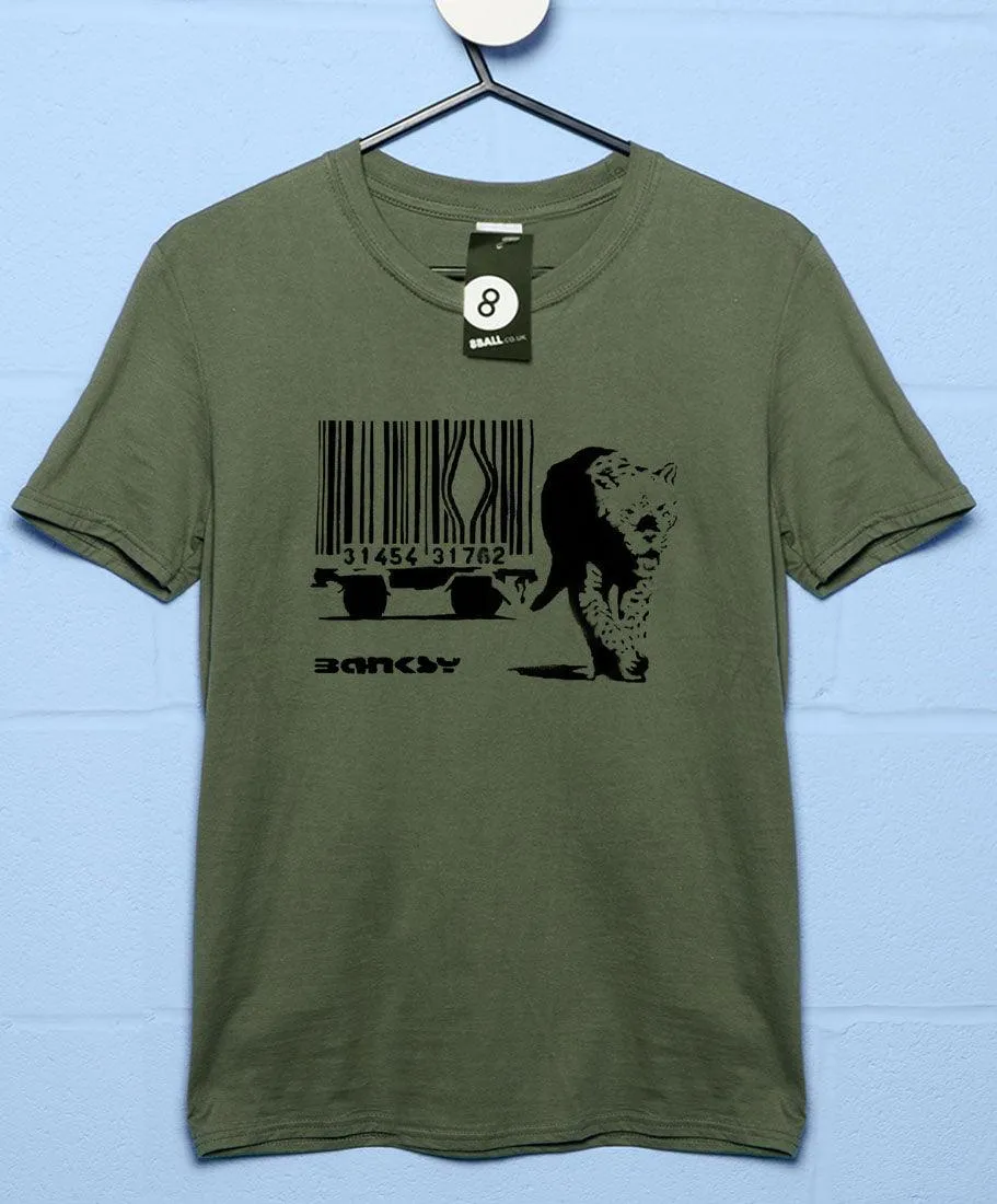 Banksy Barcode Big Cat T-Shirt