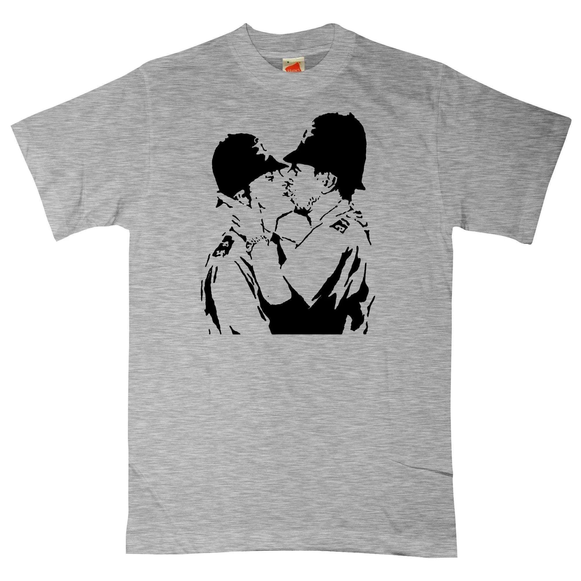 Banksy Kissing Policemen T-Shirt