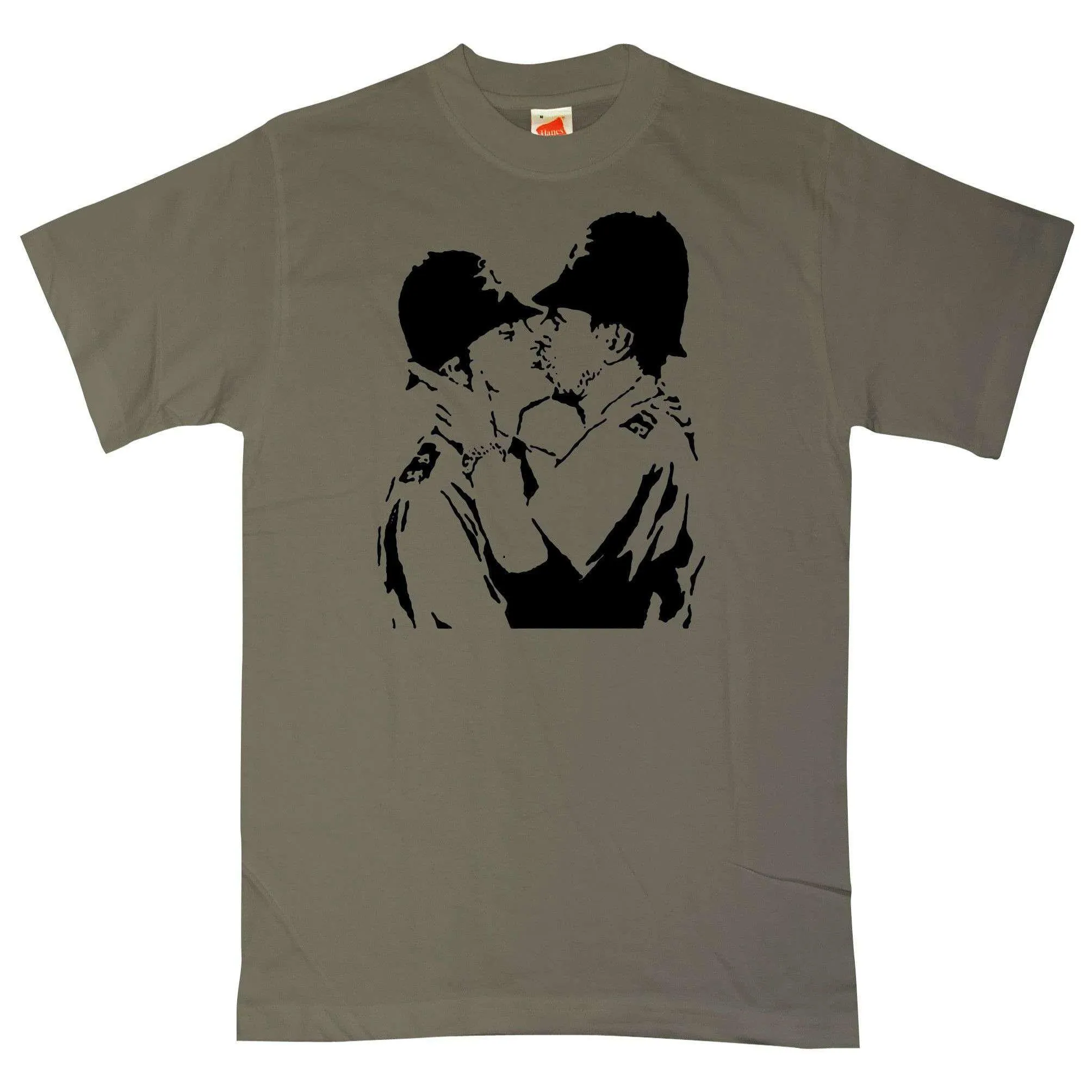 Banksy Kissing Policemen T-Shirt