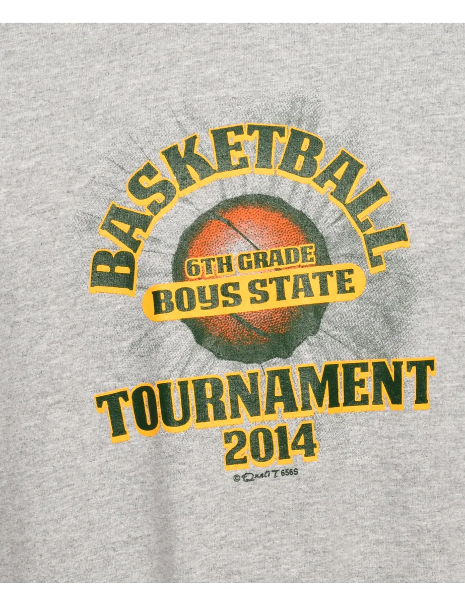 Basketball Tournament Printed T-shirt - L