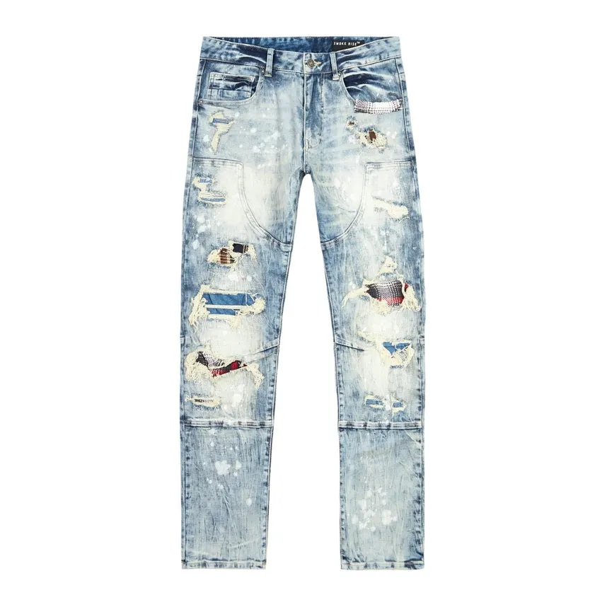 Big and Tall - Plaid Backed Workwear Jeans - Ramsey Blue