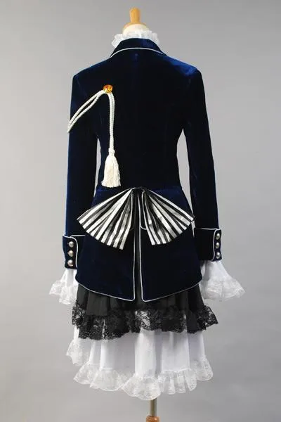 Black Butler Ciel Cosplay Costume Dark Blue Dress