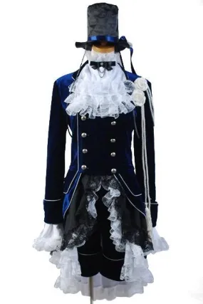 Black Butler Ciel Cosplay Costume Dark Blue Dress