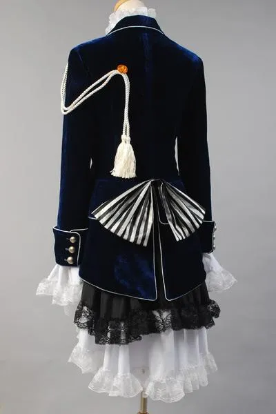 Black Butler Ciel Cosplay Costume Dark Blue Dress