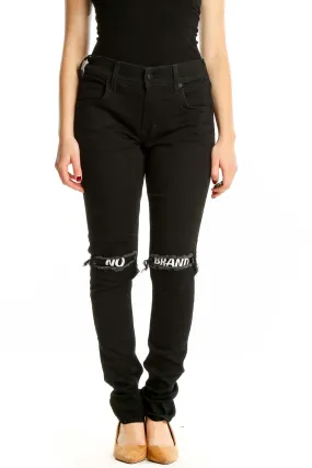 Black Distressed Skinny Jeans