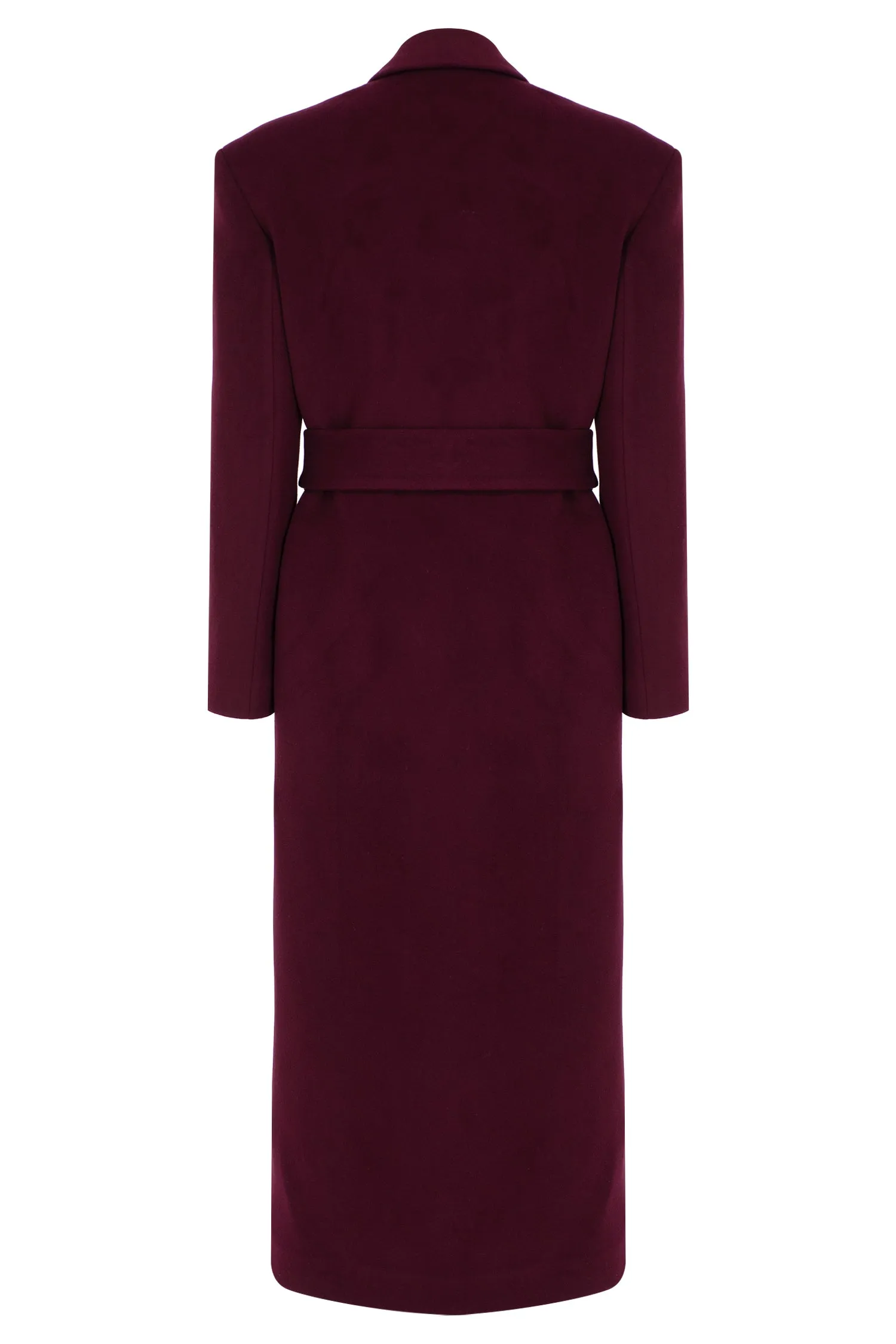 BURGUNDY CACHET LONG COAT