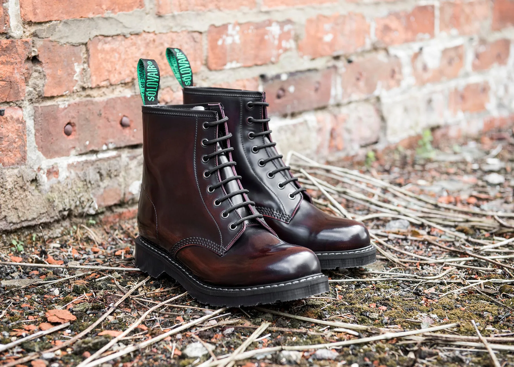 Burgundy Rub-Off 8 Eye Derby Boot