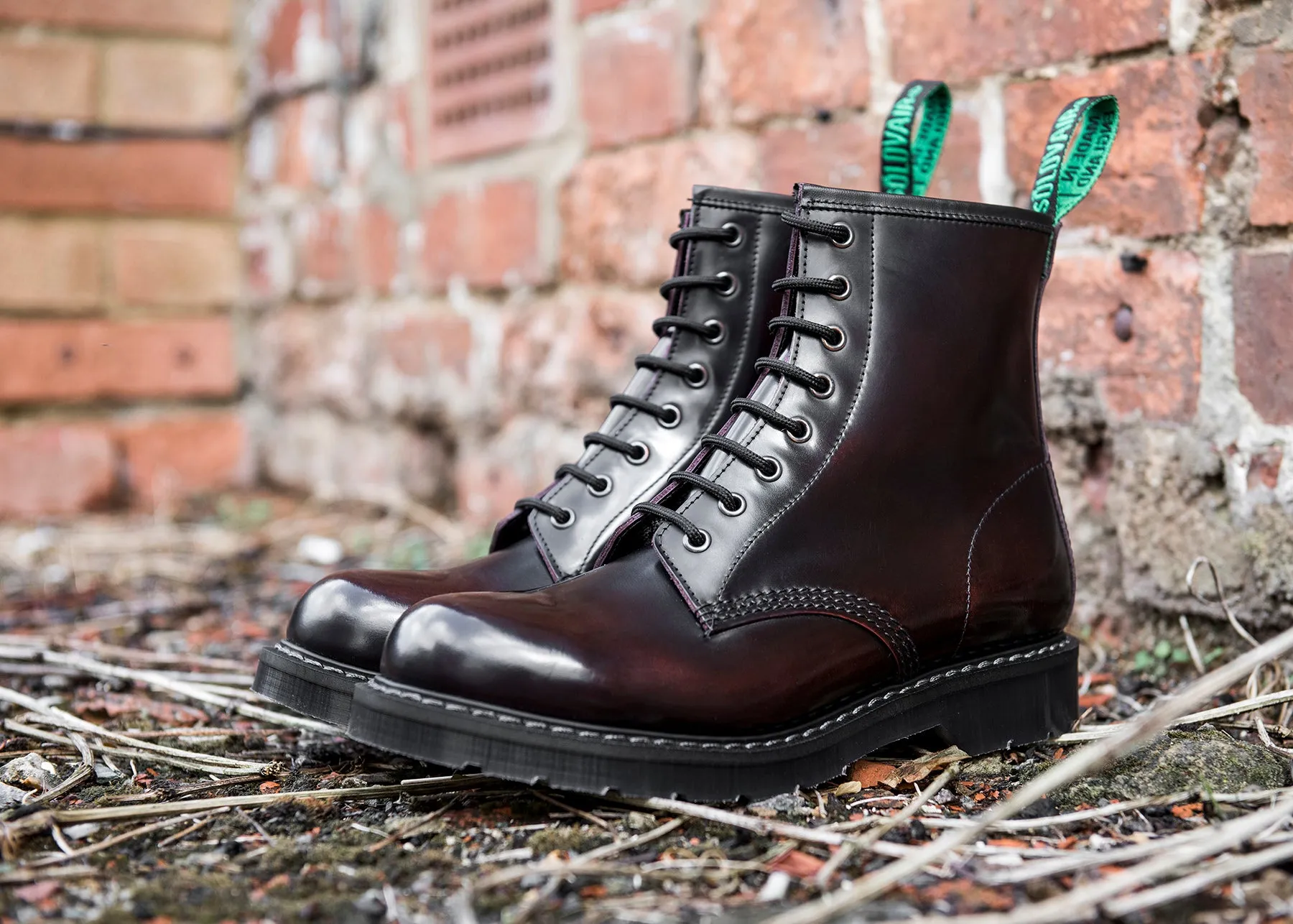 Burgundy Rub-Off 8 Eye Derby Boot