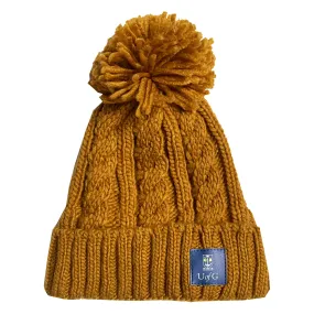 Cable Knit Hat - Mustard