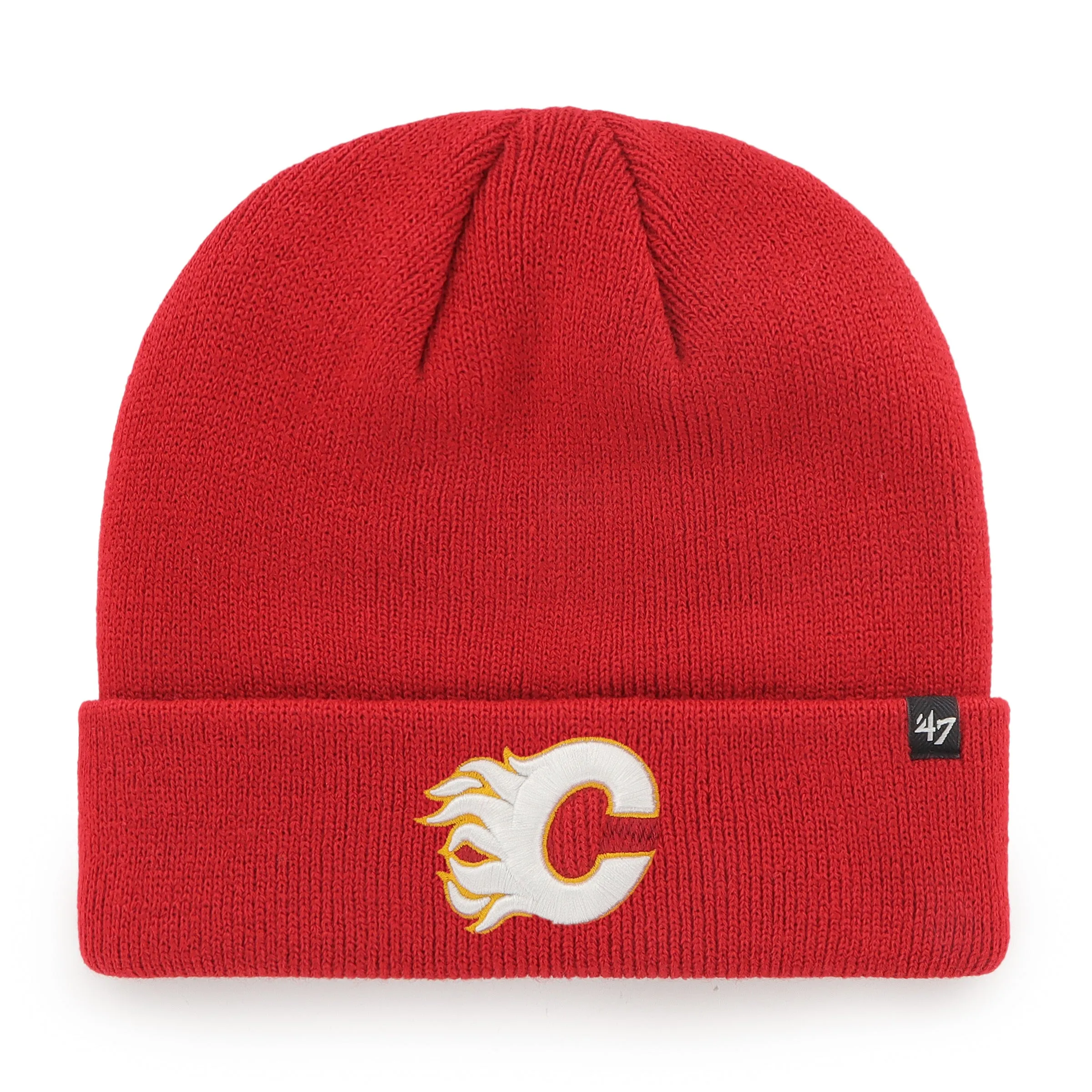 Calgary Flames NHL 47 Brand Men's Red Raised Cuff Knit Beanie