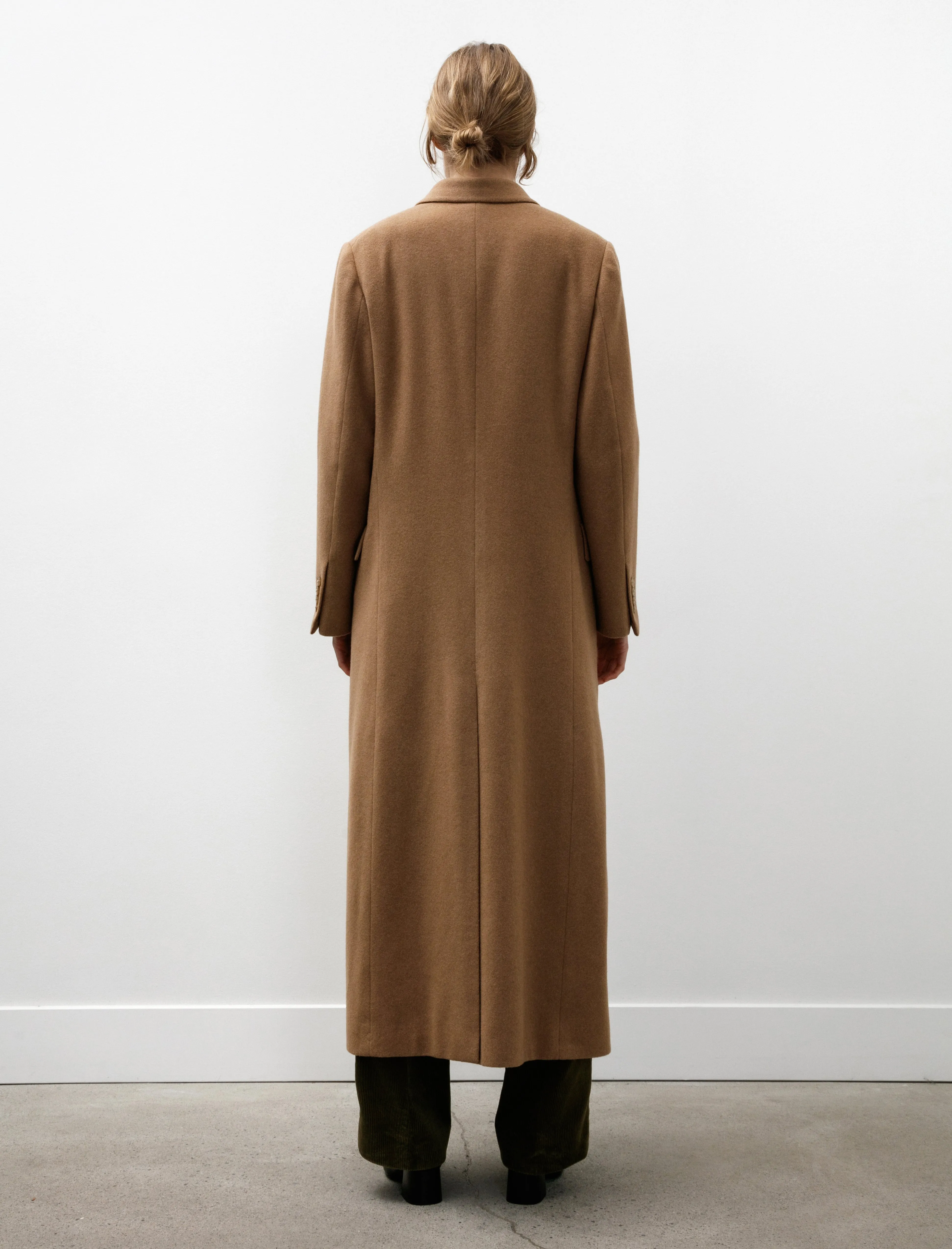 Camel Double Chesterfield Coat