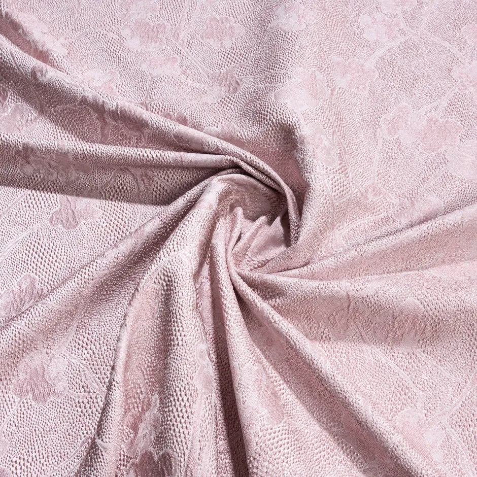 Candy Pink Floral Jacquard Brocade