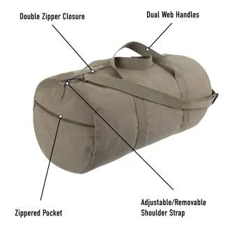 Canvas Shoulder Duffle Bag - 24 Inch