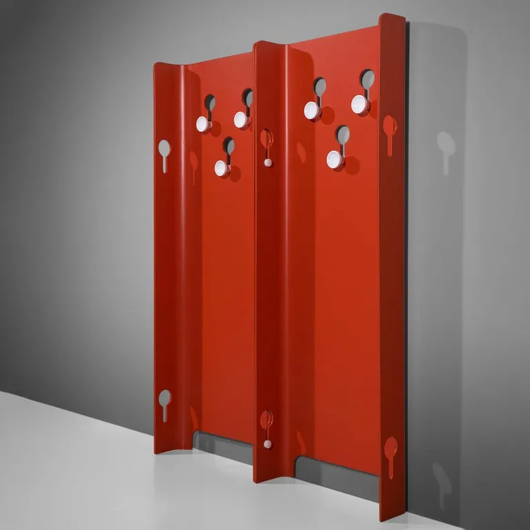 Carlo de Carli for Fiarm Coat Rack in Red Plywood