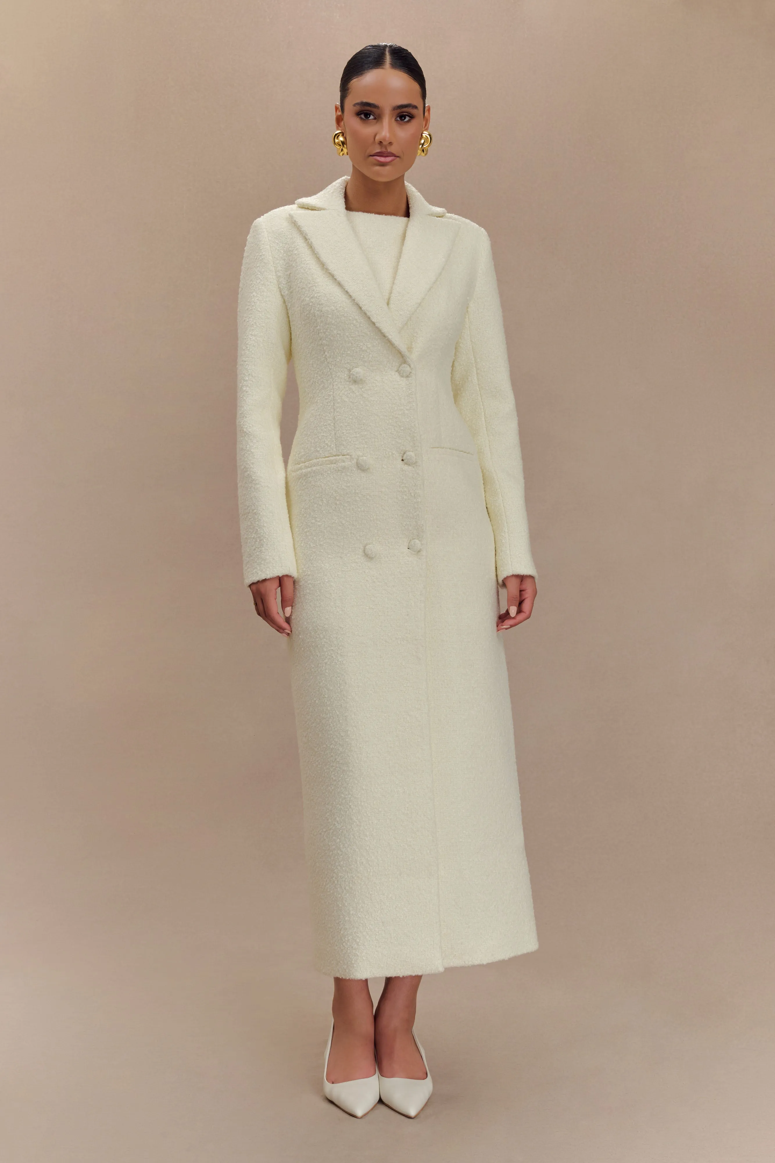 Carver Boucle Coat - Ivory