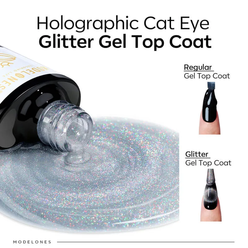 Cat Eye Glitter Gel Top Coat 10ml