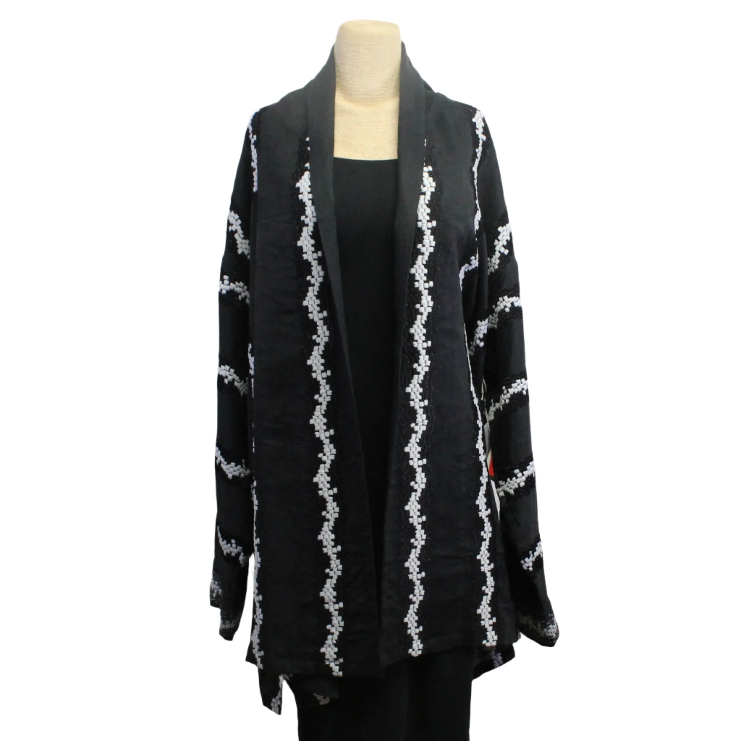 Catherine Bacon Coat, Kyoko, Black/White XL/XXL