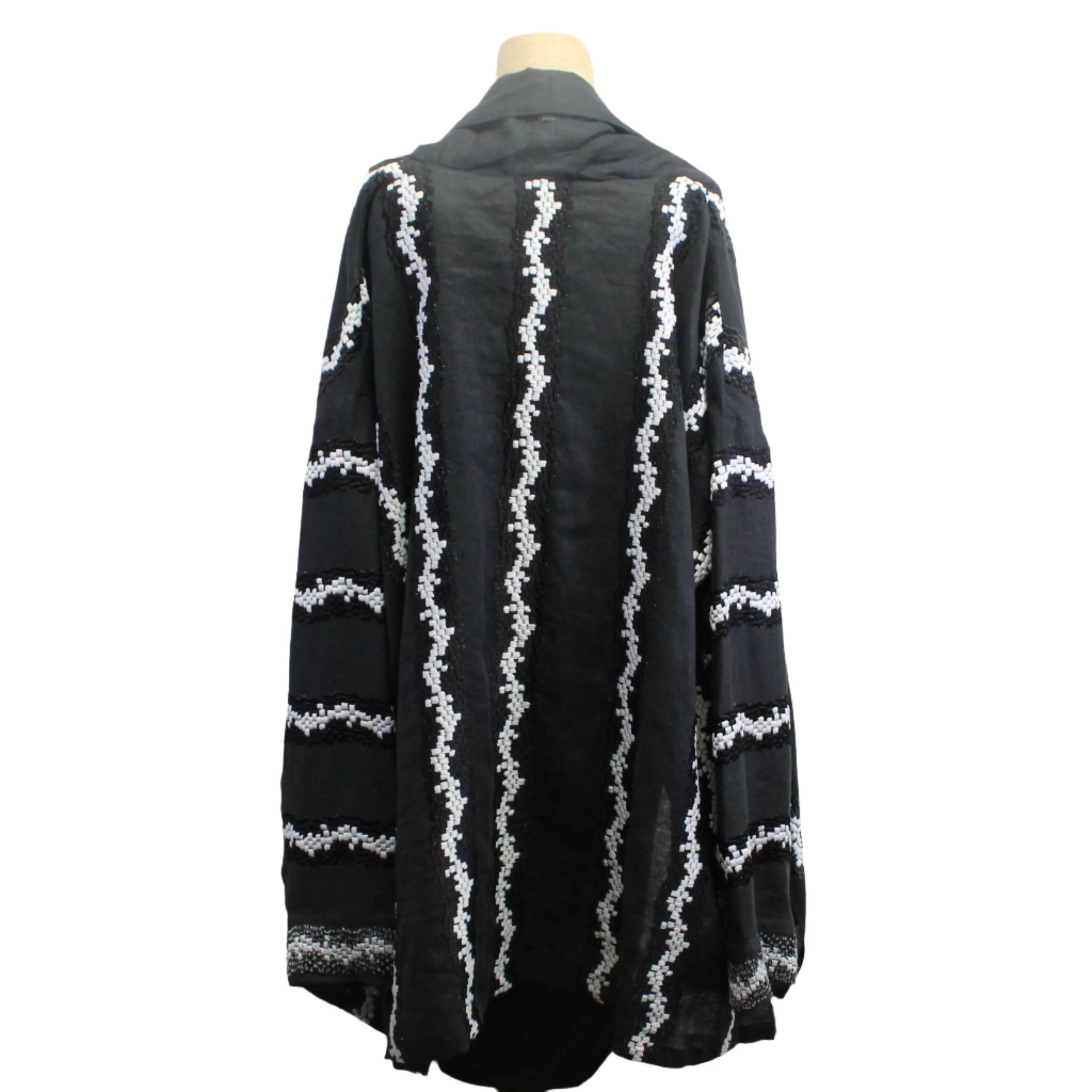 Catherine Bacon Coat, Kyoko, Black/White XL/XXL