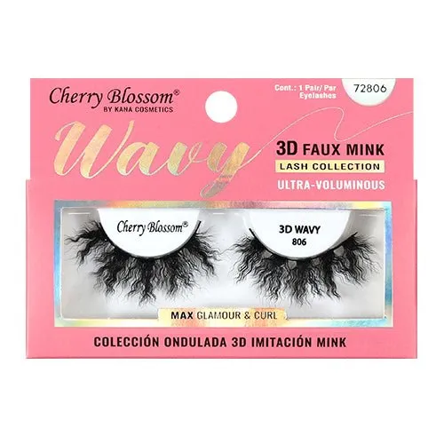 Cherry Blossom Wavy 3D Faux Mink Eyelashes