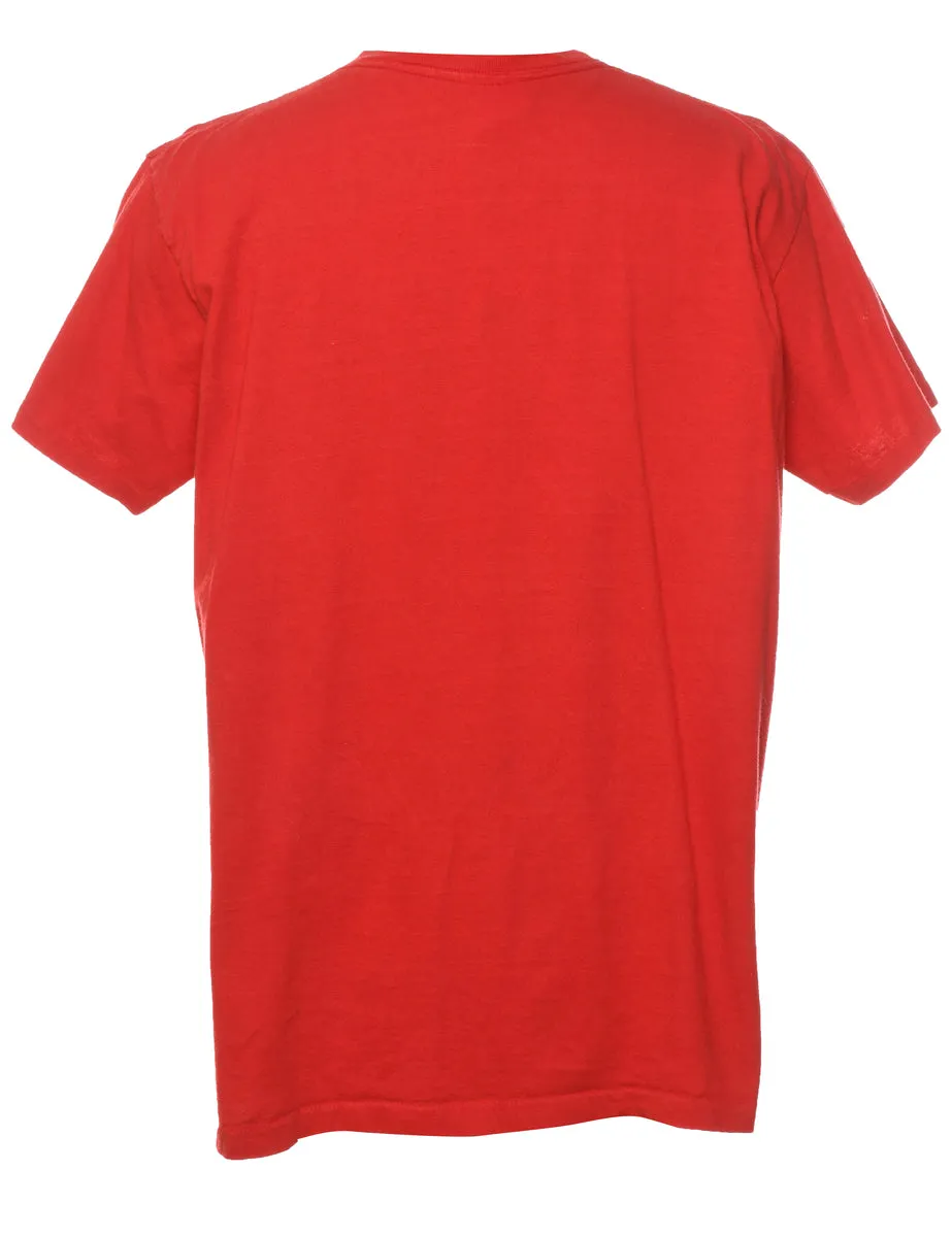 Cincinnati REDS RED & White Printed T-shirt - L