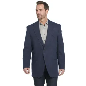 Circle S Mens Lubbock Heather Navy Poly/Rayon Two-Button Sport Coat