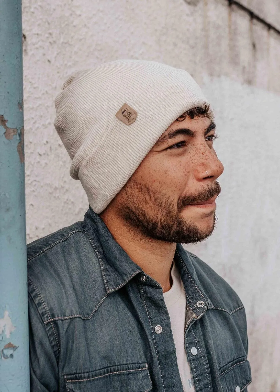 Classic Organic Beanie Hat in Natural