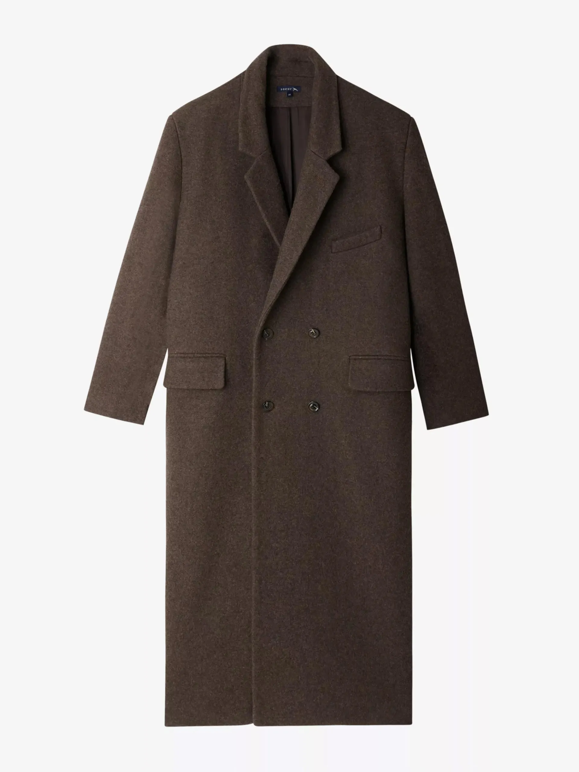 Coligny relaxed-fit double-breasted wool-blend tailored coat