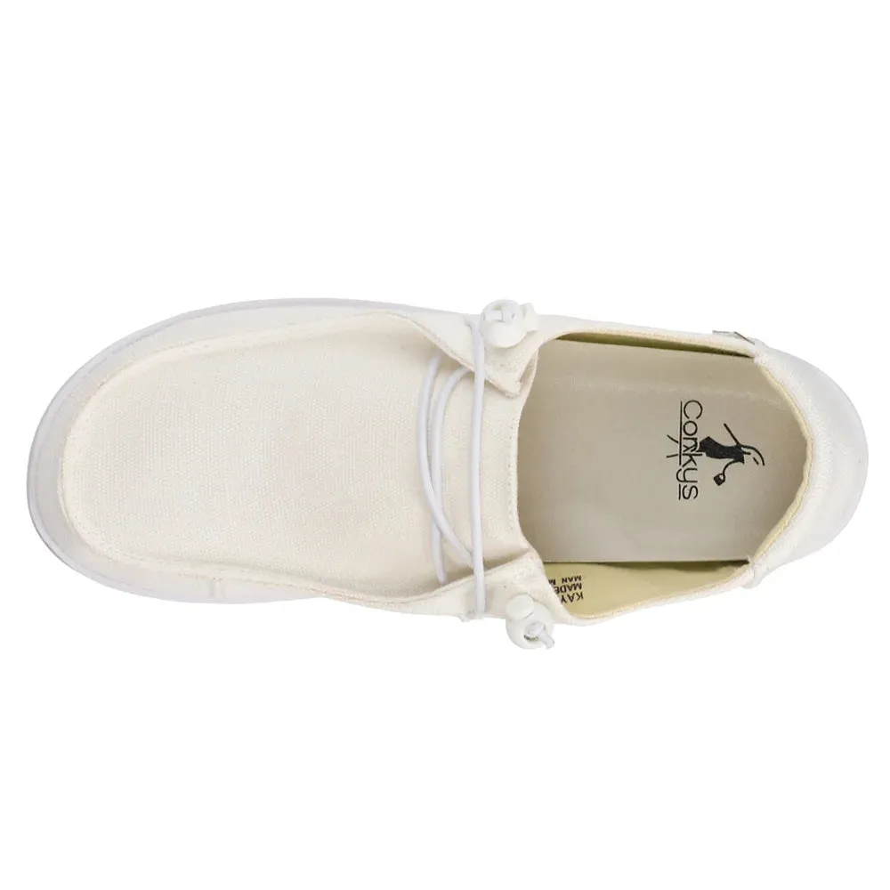 Corkys Women's Kayak Slip On Canvas Shoe - White 51-0127