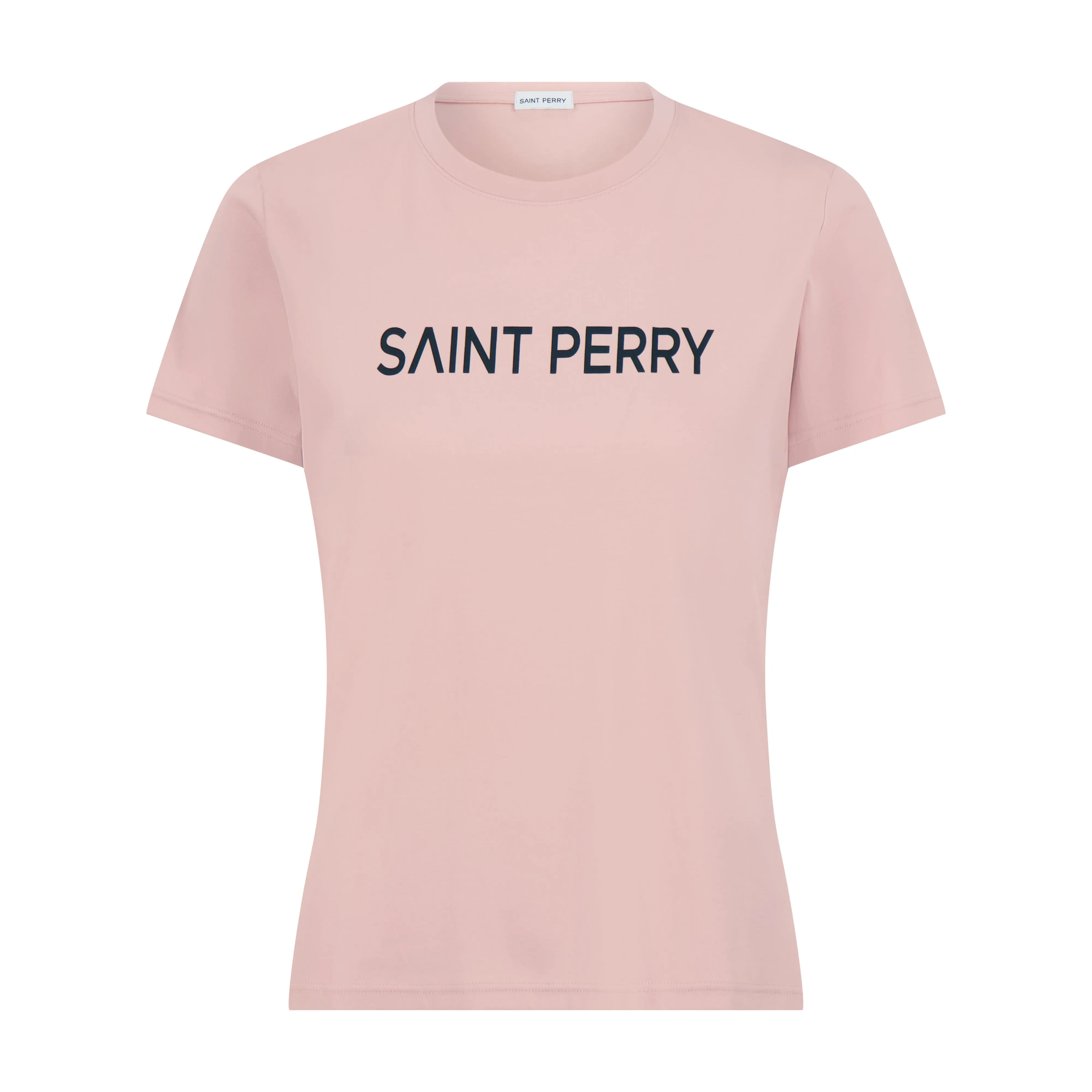 Cotton Crewneck T-shirt - Peach